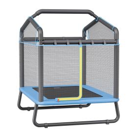 VEVOR 6FT Trampoline for Kids, 72" Indoor/Outdoor Toddlers Trampoline, Mini Baby Trampoline with Safety Enclosure Net, Gymnastics Bar, Hammock