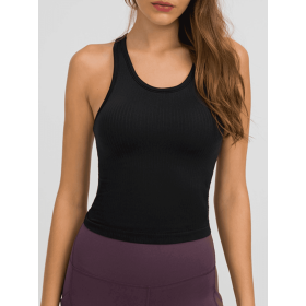 JupiterGear Round Neck Racerback Tank (Color: BLACK, size: 8)
